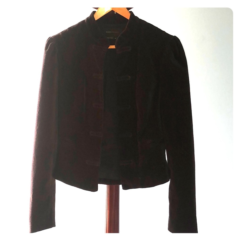 BCBG velvet fitted jacket M